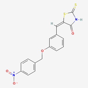 (5E)-5-{3-[(4-nitrobenzyl)oxy]benzylidene}-2-thioxo-1,3-thiazolidin-4-one