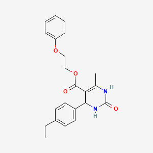 2-Phenoxyethyl 4-(4-ethylphenyl)-6-methyl-2-oxo-1,2,3,4-tetrahydropyrimidine-5-carboxylate