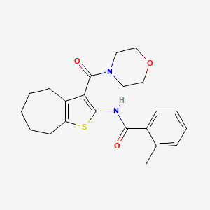 2-methyl-N-[3-(morpholin-4-ylcarbonyl)-5,6,7,8-tetrahydro-4H-cyclohepta[b]thiophen-2-yl]benzamide