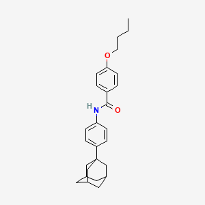 4-butoxy-N-[4-(tricyclo[3.3.1.1~3,7~]dec-1-yl)phenyl]benzamide