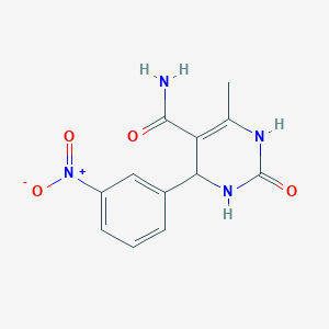 6-Methyl-4-(3-nitrophenyl)-2-oxo-1,2,3,4-tetrahydropyrimidine-5-carboxamide