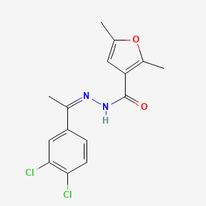 molecular formula C15H14Cl2N2O2 B11674402 N'-[(1Z)-1-(3,4-dichlorophenyl)ethylidene]-2,5-dimethylfuran-3-carbohydrazide 