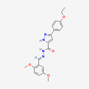 N'-[(E)-(2,5-dimethoxyphenyl)methylidene]-3-(4-ethoxyphenyl)-1H-pyrazole-5-carbohydrazide