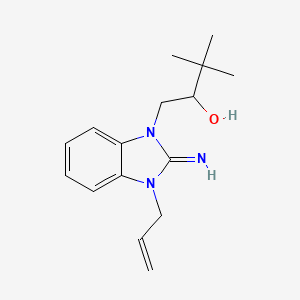 1-[2-imino-3-(prop-2-en-1-yl)-2,3-dihydro-1H-benzimidazol-1-yl]-3,3-dimethylbutan-2-ol