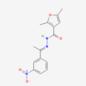 2,5-dimethyl-N'-[(1E)-1-(3-nitrophenyl)ethylidene]furan-3-carbohydrazide