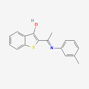 molecular formula C17H15NOS B11674558 (2Z)-2-[1-(3-methylanilino)ethylidene]-1-benzothiophen-3-one 