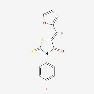 (5Z)-3-(4-fluorophenyl)-5-(furan-2-ylmethylidene)-2-thioxo-1,3-thiazolidin-4-one