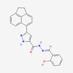 3-(1,2-dihydroacenaphthylen-5-yl)-N'-[(E)-(2-hydroxyphenyl)methylidene]-1H-pyrazole-5-carbohydrazide