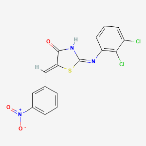 molecular formula C16H9Cl2N3O3S B11674685 (2E,5Z)-2-[(2,3-dichlorophenyl)imino]-5-(3-nitrobenzylidene)-1,3-thiazolidin-4-one 