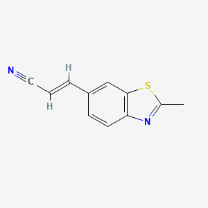 molecular formula C11H8N2S B1167473 2-Propenenitrile, 3-(2-methyl-6-benzothiazolyl)- CAS No. 103983-99-9
