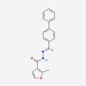 molecular formula C19H16N2O2 B11674798 N'-[(E)-biphenyl-4-ylmethylidene]-2-methylfuran-3-carbohydrazide 