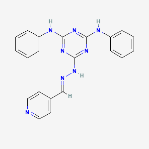 N,N'-diphenyl-6-[(2E)-2-(pyridin-4-ylmethylidene)hydrazinyl]-1,3,5-triazine-2,4-diamine