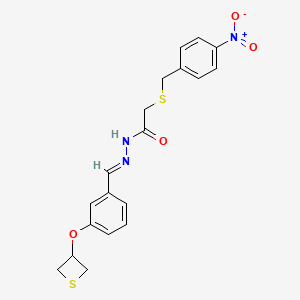 2-[(4-nitrobenzyl)sulfanyl]-N'-{(E)-[3-(thietan-3-yloxy)phenyl]methylidene}acetohydrazide