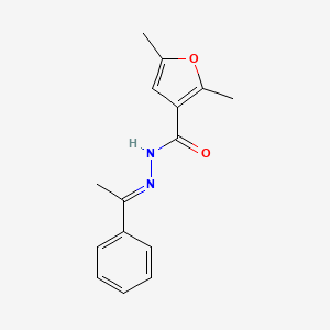 2,5-dimethyl-N'-[(1E)-1-phenylethylidene]furan-3-carbohydrazide