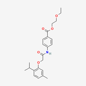 2-Ethoxyethyl 4-({[5-methyl-2-(propan-2-yl)phenoxy]acetyl}amino)benzoate