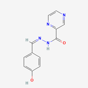 molecular formula C12H10N4O2 B11674881 N'-[(Z)-(4-hydroxyphenyl)methylidene]pyrazine-2-carbohydrazide 