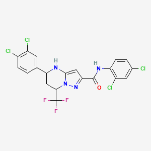 N-(2,4-dichlorophenyl)-5-(3,4-dichlorophenyl)-7-(trifluoromethyl)-4,5,6,7-tetrahydropyrazolo[1,5-a]pyrimidine-2-carboxamide