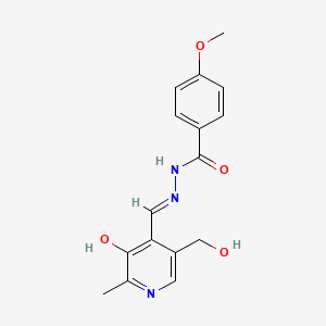 molecular formula C16H17N3O4 B1167489 Pyridoxal 4-methoxybenzoyl hydrazone CAS No. 116324-89-1