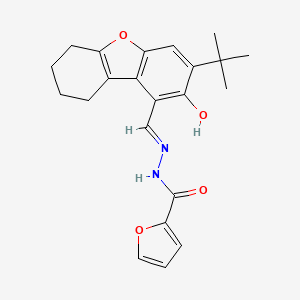 N'-[(E)-(3-tert-butyl-2-hydroxy-6,7,8,9-tetrahydrodibenzo[b,d]furan-1-yl)methylidene]furan-2-carbohydrazide