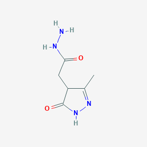 molecular formula C6H10N4O2 B11674909 2-(3-methyl-5-oxo-4,5-dihydro-1H-pyrazol-4-yl)acetohydrazide 