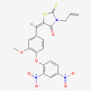 (5E)-5-[4-(2,4-dinitrophenoxy)-3-methoxybenzylidene]-3-(prop-2-en-1-yl)-2-thioxo-1,3-thiazolidin-4-one