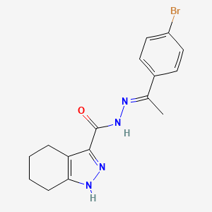 N'-[(1E)-1-(4-bromophenyl)ethylidene]-4,5,6,7-tetrahydro-1H-indazole-3-carbohydrazide