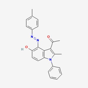 1-{5-hydroxy-2-methyl-4-[(E)-(4-methylphenyl)diazenyl]-1-phenyl-1H-indol-3-yl}ethanone