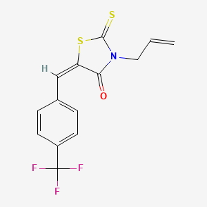 (5E)-3-(prop-2-en-1-yl)-2-thioxo-5-[4-(trifluoromethyl)benzylidene]-1,3-thiazolidin-4-one