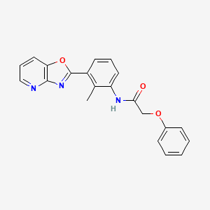 molecular formula C21H17N3O3 B11674944 N-[2-methyl-3-([1,3]oxazolo[4,5-b]pyridin-2-yl)phenyl]-2-phenoxyacetamide 