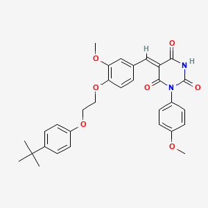 (5Z)-5-{4-[2-(4-tert-butylphenoxy)ethoxy]-3-methoxybenzylidene}-1-(4-methoxyphenyl)pyrimidine-2,4,6(1H,3H,5H)-trione