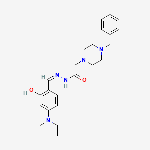 2-(4-Benzylpiperazin-1-YL)-N'-[(Z)-[4-(diethylamino)-2-hydroxyphenyl]methylidene]acetohydrazide