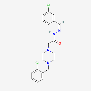 2-{4-[(2-Chlorophenyl)methyl]piperazin-1-YL}-N'-[(Z)-(3-chlorophenyl)methylidene]acetohydrazide