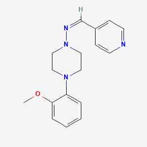 molecular formula C17H20N4O B11675007 (Z)-N-[4-(2-Methoxyphenyl)piperazin-1-YL]-1-(pyridin-4-YL)methanimine 