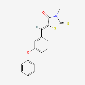 (5Z)-3-methyl-5-(3-phenoxybenzylidene)-2-thioxo-1,3-thiazolidin-4-one