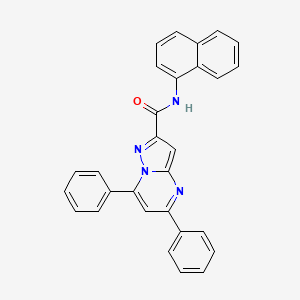 molecular formula C29H20N4O B11675054 N-(naphthalen-1-yl)-5,7-diphenylpyrazolo[1,5-a]pyrimidine-2-carboxamide 