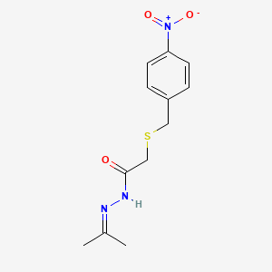 2-[(4-nitrobenzyl)sulfanyl]-N'-(propan-2-ylidene)acetohydrazide