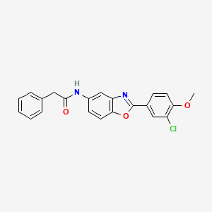 N-[2-(3-chloro-4-methoxyphenyl)-1,3-benzoxazol-5-yl]-2-phenylacetamide