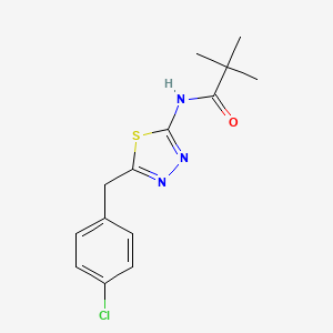 N-[5-(4-chlorobenzyl)-1,3,4-thiadiazol-2-yl]-2,2-dimethylpropanamide