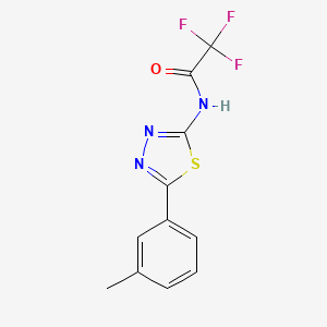 molecular formula C11H8F3N3OS B11675135 2,2,2-trifluoro-N-[5-(3-methylphenyl)-1,3,4-thiadiazol-2-yl]acetamide 