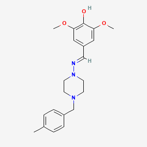 2,6-Dimethoxy-4-{[4-(4-methyl-benzyl)-piperazin-1-ylimino]-methyl}-phenol