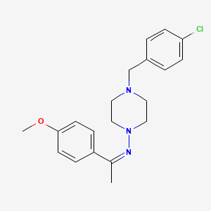 4-(4-chlorobenzyl)-N-[(1Z)-1-(4-methoxyphenyl)ethylidene]piperazin-1-amine