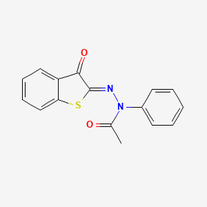 N-[(3-ketobenzothiophen-2-ylidene)amino]-N-phenyl-acetamide