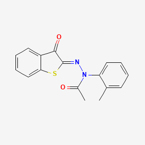 N-[(3-ketobenzothiophen-2-ylidene)amino]-N-(o-tolyl)acetamide