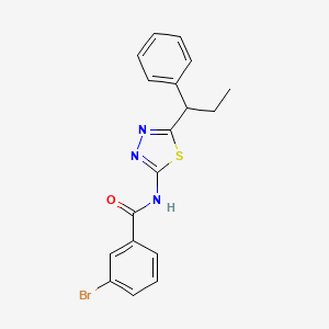 3-bromo-N-[5-(1-phenylpropyl)-1,3,4-thiadiazol-2-yl]benzamide