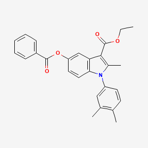 ethyl 5-(benzoyloxy)-1-(3,4-dimethylphenyl)-2-methyl-1H-indole-3-carboxylate