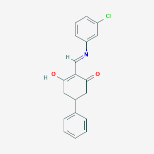 2-{[(3-Chlorophenyl)amino]methylidene}-5-phenylcyclohexane-1,3-dione