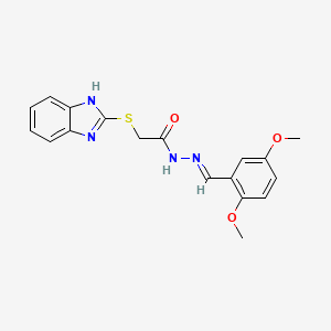 2-(1H-benzimidazol-2-ylsulfanyl)-N'-[(E)-(2,5-dimethoxyphenyl)methylidene]acetohydrazide