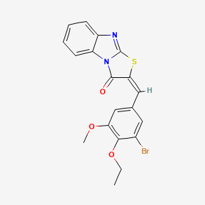 (2E)-2-(3-bromo-4-ethoxy-5-methoxybenzylidene)[1,3]thiazolo[3,2-a]benzimidazol-3(2H)-one