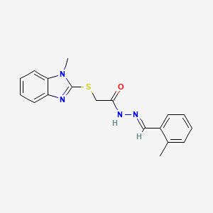 2-((1-Methyl-1H-benzimidazol-2-YL)thio)-N'-(2-methylbenzylidene)acetohydrazide