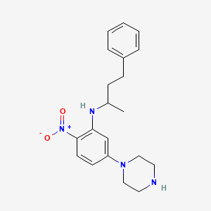 molecular formula C20H26N4O2 B11675255 2-nitro-N-(4-phenylbutan-2-yl)-5-(piperazin-1-yl)aniline 